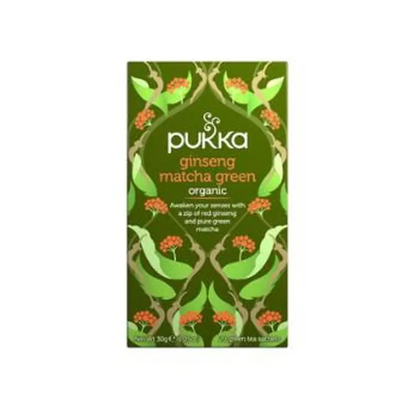 Pukka Te Verde Matcha Ginseng Infusion 20Ud. Bio 