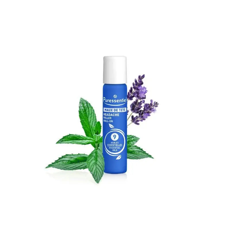 Puressentiel Headache Roll-On With 9 Essential Oils, 5 ml