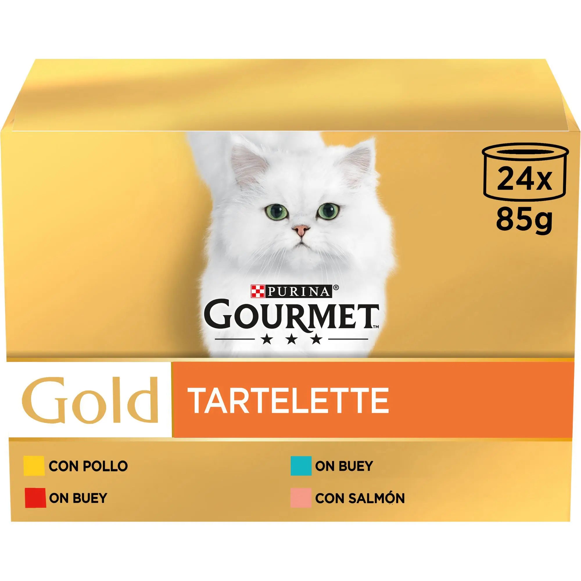 Gourmet Gold Tartalette 24X85Gr, comida húmeda para gatos