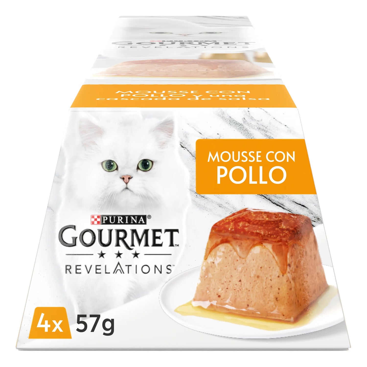 Gourmet Revelations Mousse Pollo Caja 6X4X57Gr, comida húmeda para gatos