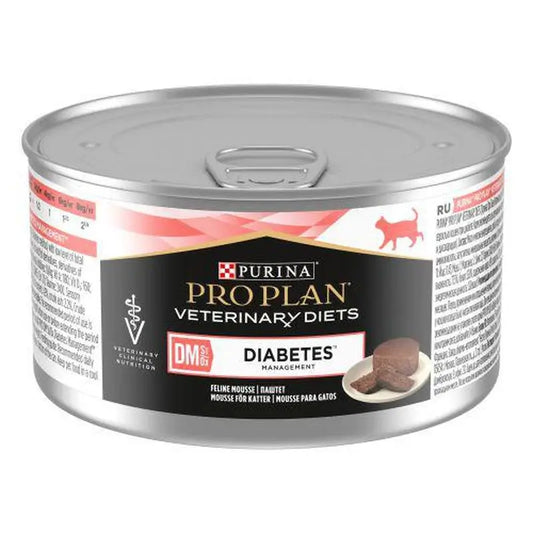 Purina Pro Plan Vet Feline Dm Diabetes Caja 24X195Gr, comida húmeda para gatos