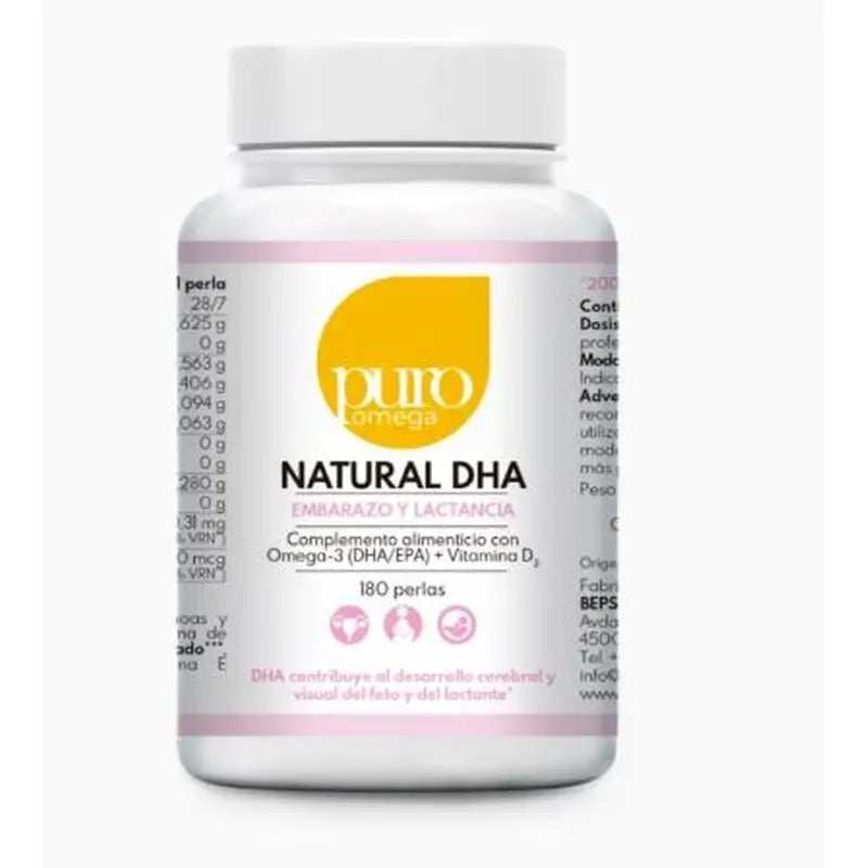 Puro Omega Natural Dha Embarazo Y Lactancia , 180 perlas