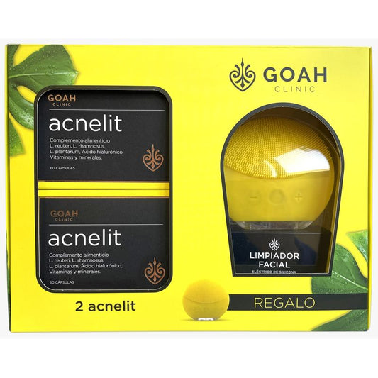 Goah Acnelit Pack + Facial Cleanser Gift Set, 120 capsules