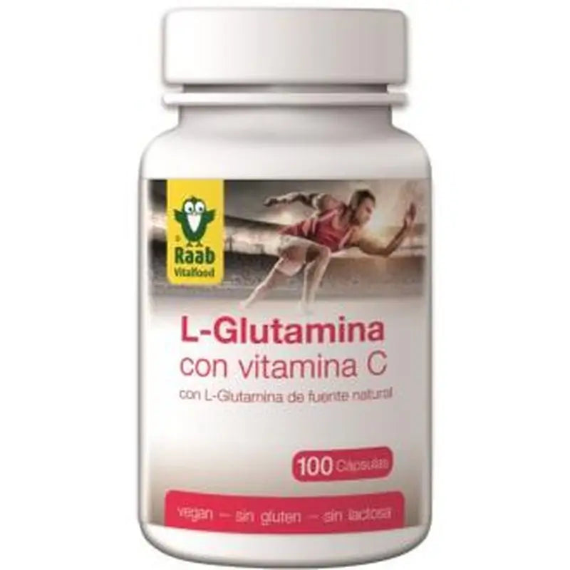 Raab Vitalfood L-Glutamina Con Vitamina C 100Cap. Sg Vegan 