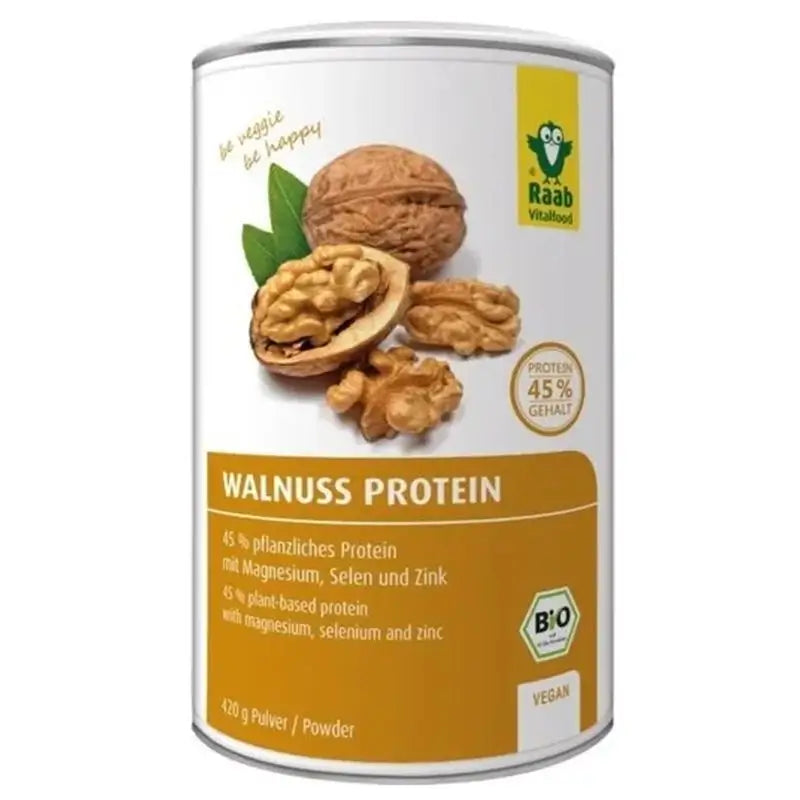 Raab Vitalfood Natural Walnut Protein 420Gr. Bio Sg Vegan