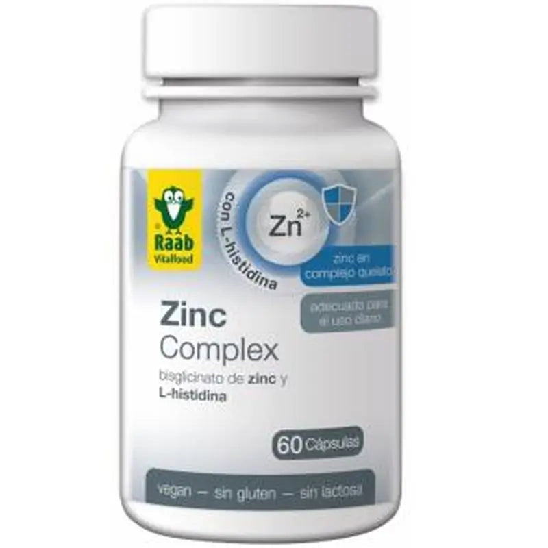 Raab Vitalfood Zinc Complex 500Mg 60Cap. Sg Vegan 