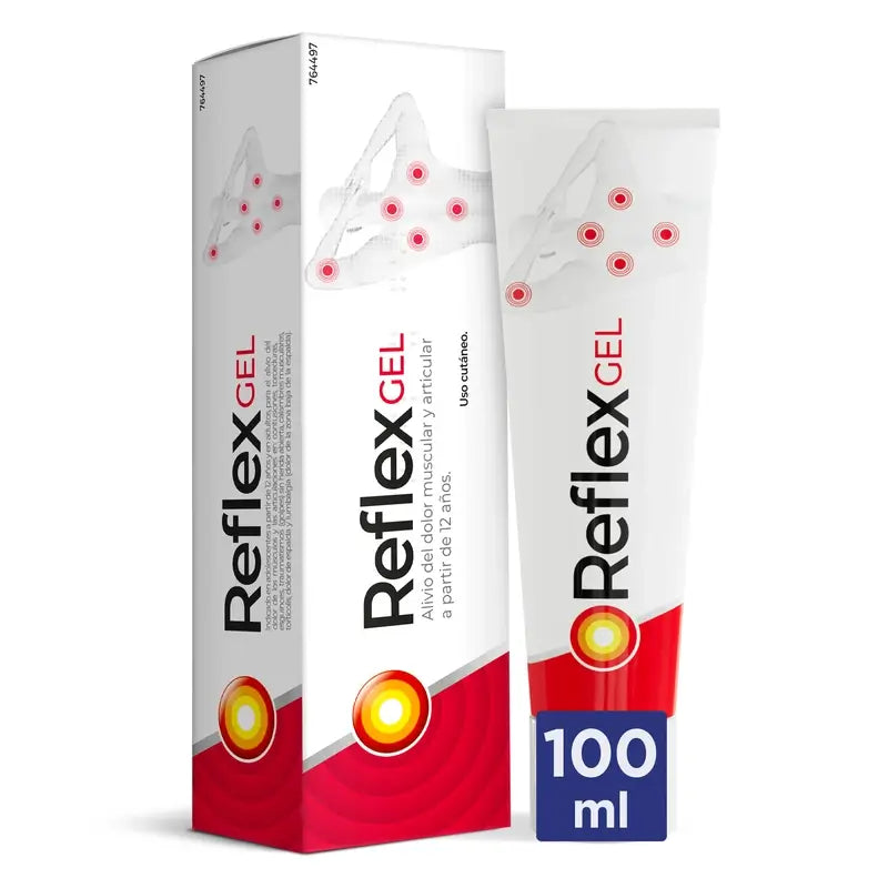 Reflex Gel es un medicamento analgésico para la piel,  que se utiliza para aliviar el dolor muscular y articular. Contiene 100 ml