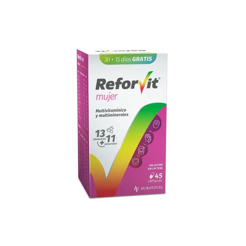 Reforvit Daily Food Supplement For Daily Reinforcement, Adapted To The Needs Of Age And Sex Women, 45 capsules