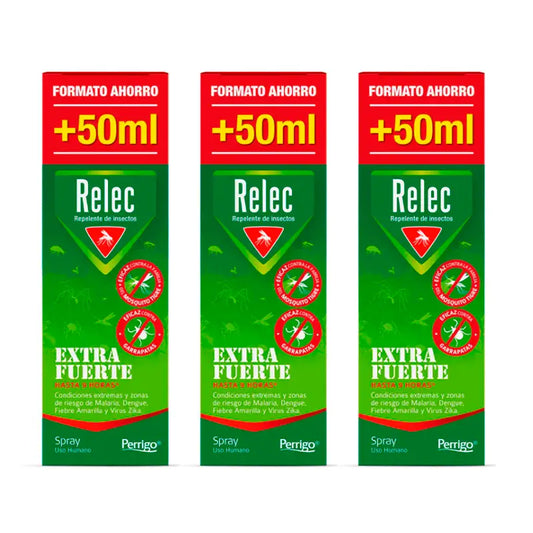 Relec Triplo Extra Strong Mosquito Spray, 3 x 125 ml