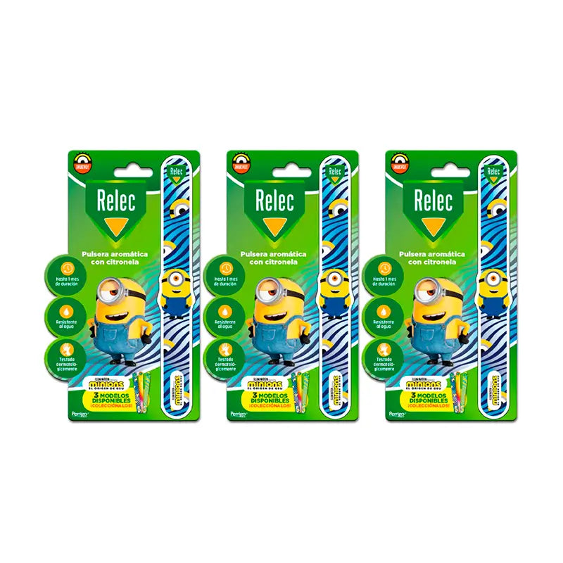 Relec Triplo Minions Mosquito Control Wristband, Blue