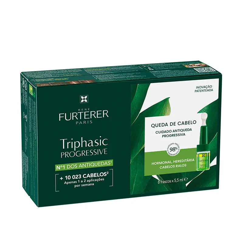 René Furterer Pack Triphasic Progressive Anticaída 5 ml x 8 Frascos