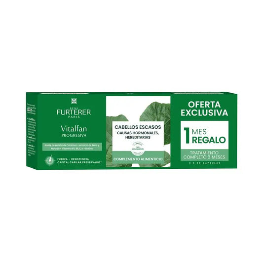 Rene Furterer Vitalfan Anticaída Caída Progresiva 30 cápsulas 3 Cajas