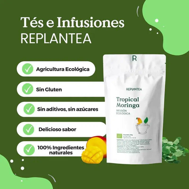 Replantea Organic Moringa & Mango Infusion, 100 g