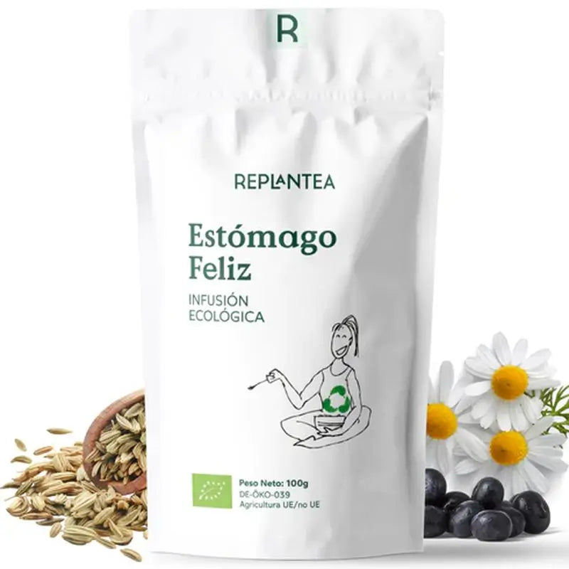 Replantea Infusión Estómago Feliz Ecológica, 100 gr