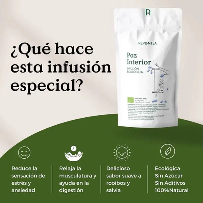 Replantea Infusión Paz Interior Ecológica, 100 gr