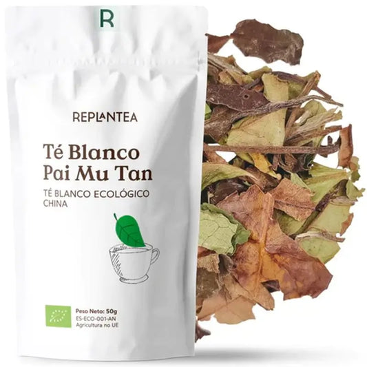 Replantea Té Blanco Pai Mu Tan Ecológico, 50 gr