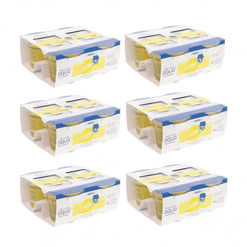 Resource Lemon Flavoured Gelled Water Pack 6, 24 pcs.