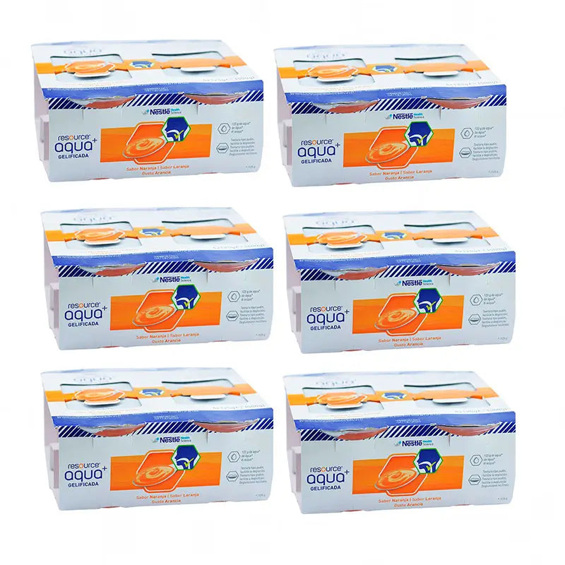 Resource Jellied Water Orange Flavoured Pack 6, 24 pcs.