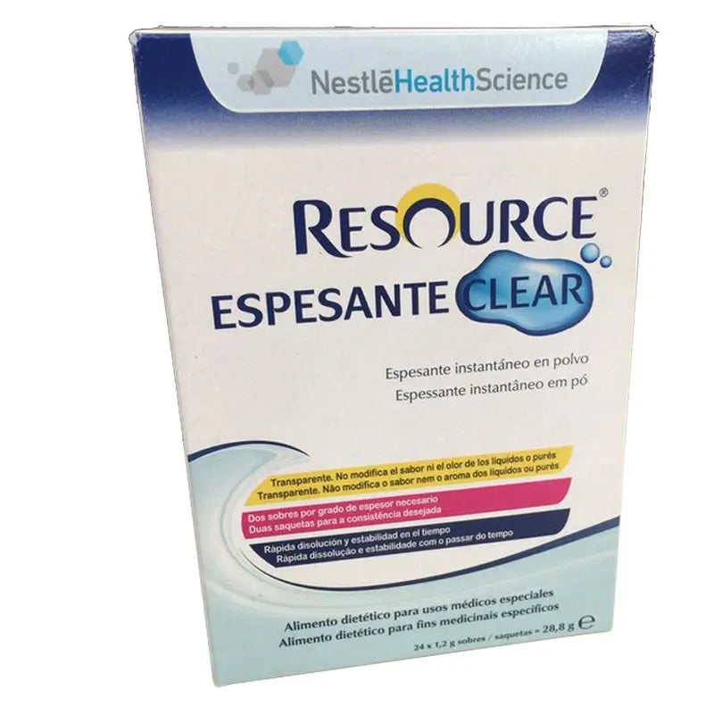 Resource Espesante Clear Sabor Neutro 24 Sobres x 1,2 Gr