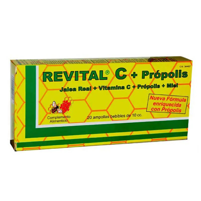 Revital Jalea Real + C Miel 20 Ampollas