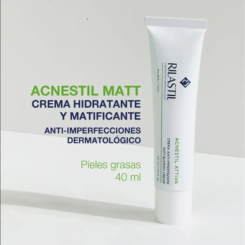 Rilastil Acnestil Matt Moisturising and Mattifying Cream for Oily Skin 40 ml