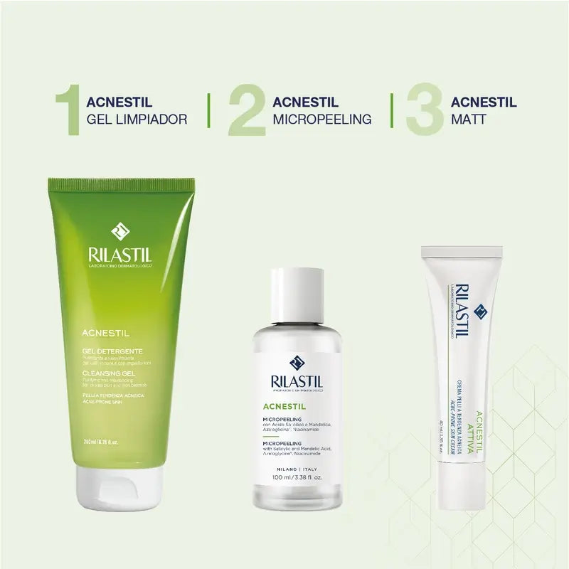 Rilastil Acnestil Matt Moisturising and Mattifying Cream for Oily Skin 40 ml