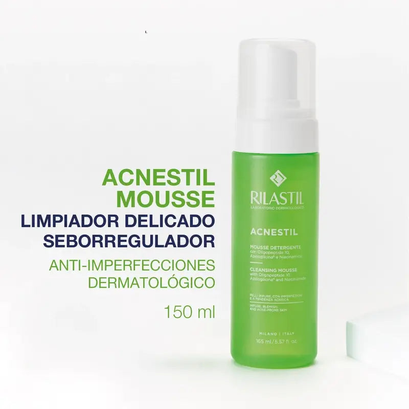 Rilastil Acnestil Sebum-regulating Cleansing Mousse 150 Ml