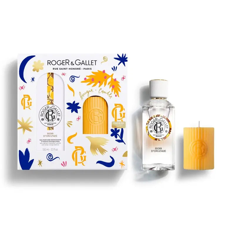 Roger & Gallet Bois D'Orange Wellness Eau de Parfum 100Ml + Scented Candle, 2 units