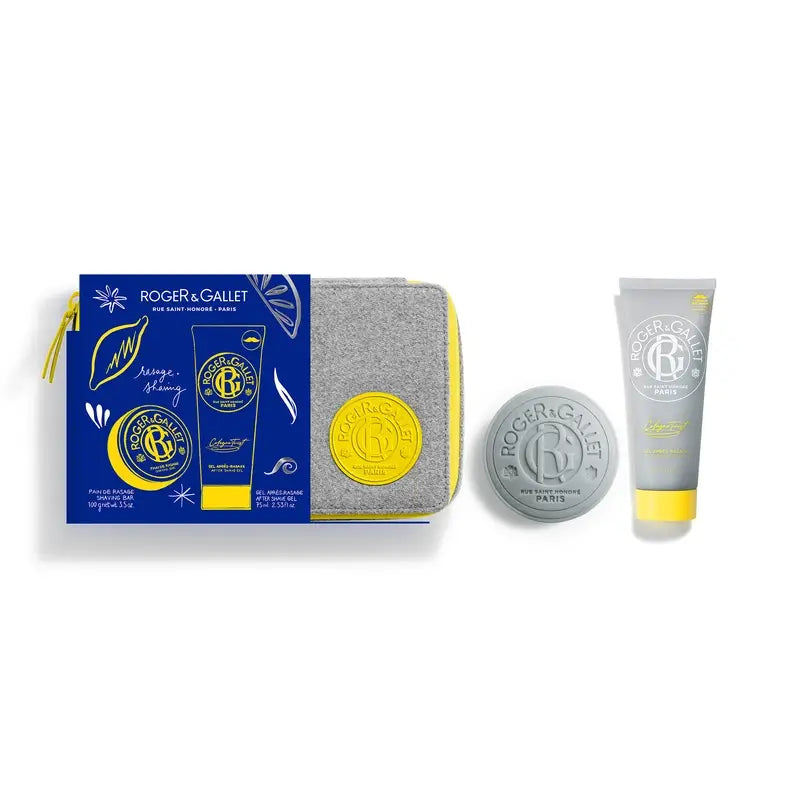 Roger & Gallet Cologne Twist Toiletry Set, Shaving Stick + After Shave Gel, 175 ml