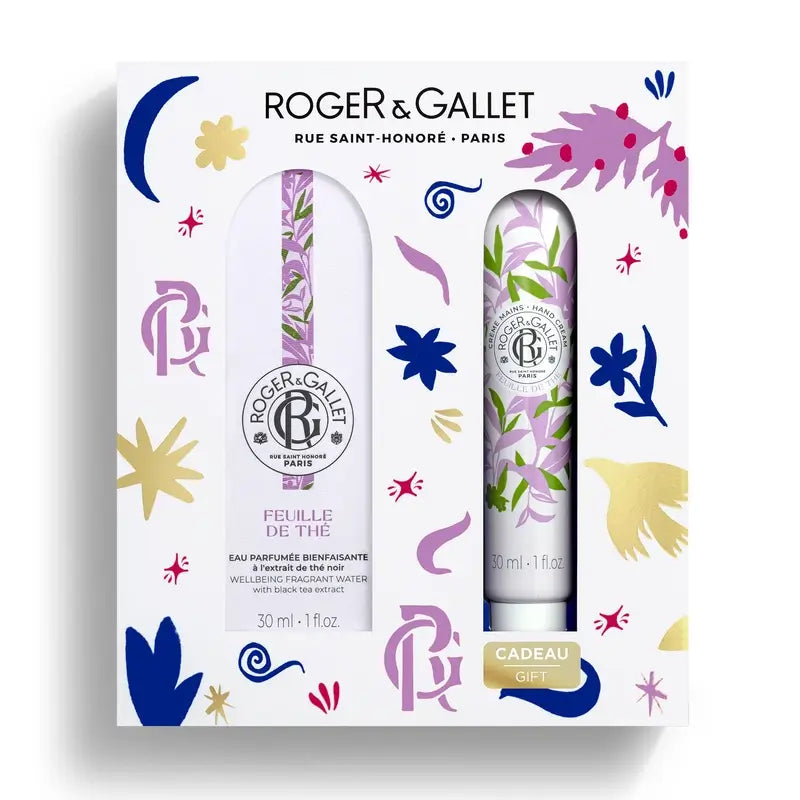 Roger & Gallet Feuille De Thé Wellness Scented Water + Wellness Hand Cream Chest, 60 ml