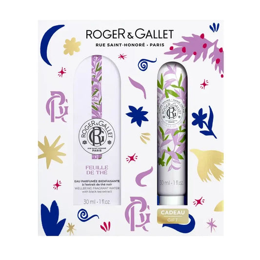 Roger & Gallet Feuille De Thé Wellness Scented Water + Wellness Hand Cream Chest, 60 ml