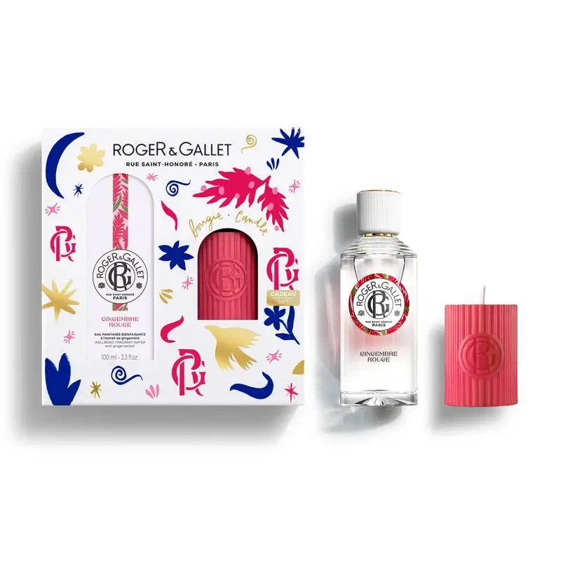 Roger & Gallet Gingembre Rouge Wellness Scented Water 100Ml + Scented Candle, 2 units