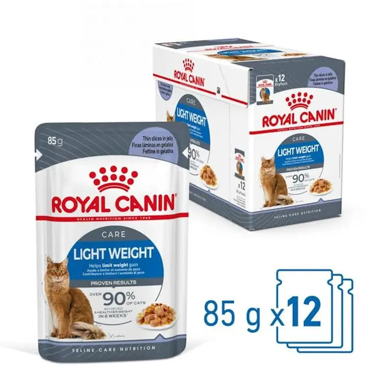 Royal Canin Adult Light Weight Pouch Jelly Box 12X85Gr, wet food for cats