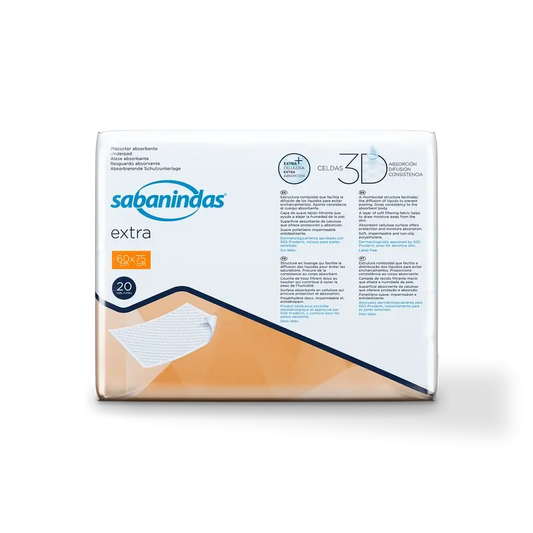 Sabanindas Extra Large Absorbent Pad 60 X 75 Cm. , 20 pcs.