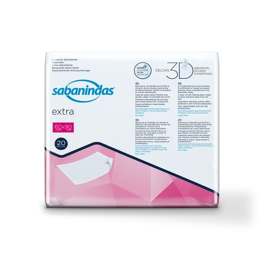 Sabanindas Extra Absorbent Pad Maxi 60 X 90 Cm. , 20 pcs.