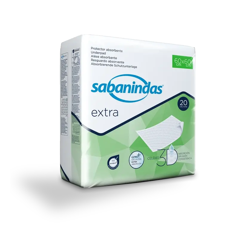 Sabanindas Extra Medium Absorbent Pad 60 X 60 Cm. , 20 pcs.