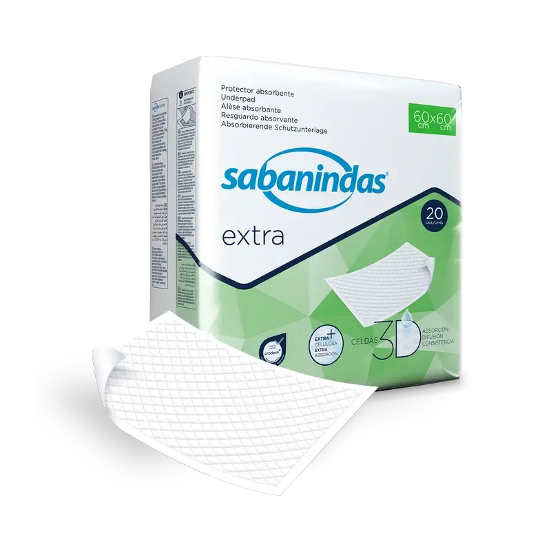 Sabanindas Extra Medium Absorbent Pad 60 X 60 Cm. , 20 pcs.