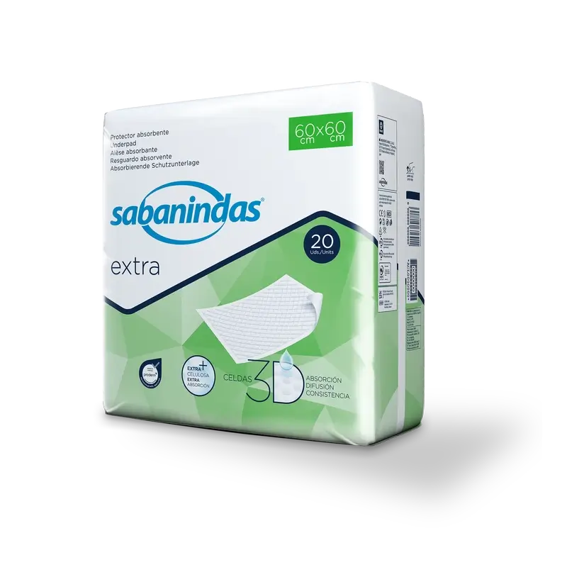 Sabanindas Extra Medium Absorbent Pad 60 X 60 Cm. , 20 pcs.