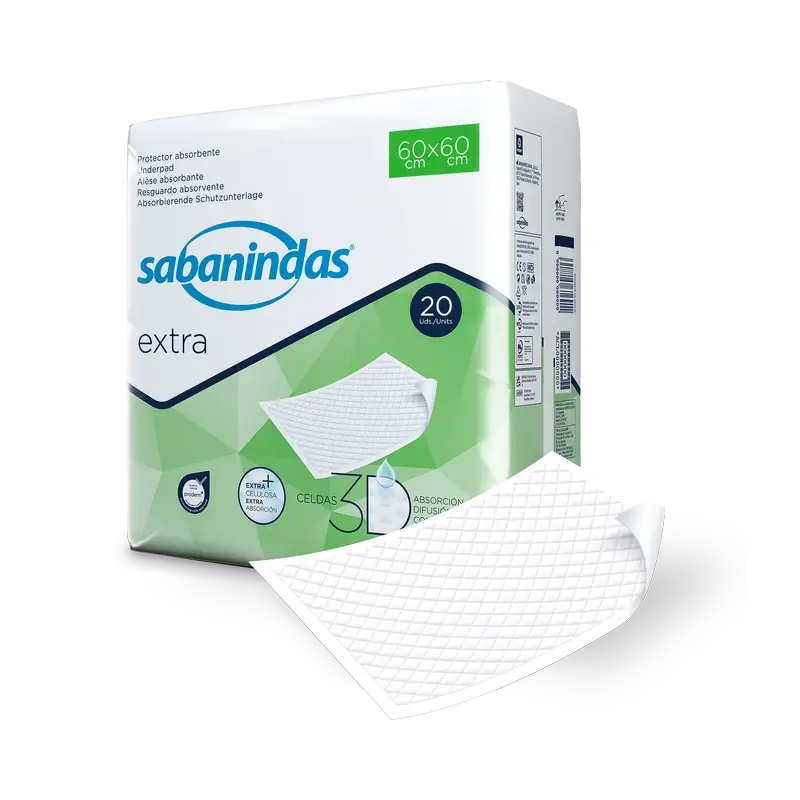 Sabanindas Extra Medium Absorbent Pad 60 X 60 Cm. , 20 pcs.