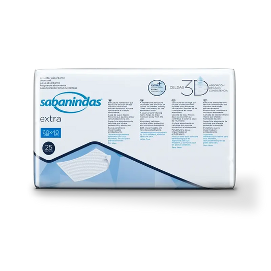 Sabanindas Sabanindas Extra Small Absorbent Pad 60 X 40 Cm. , 25 pcs.