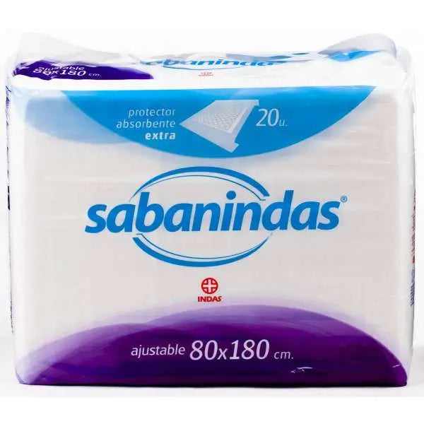 Sabanindas Proteccion Absoluta Ajustable 80 x 180 cm 20 unidades