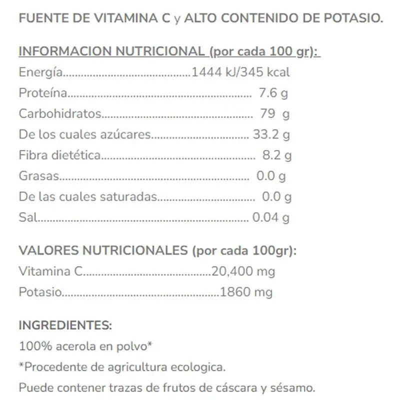 Salud Viva Acerola Powder 80Gr. Eco