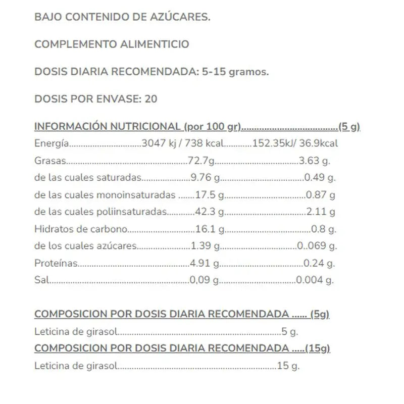 Salud Viva Sunflower Lecithin 150Gr.