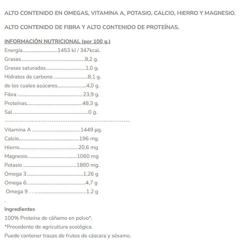 Salud Viva Hemp Protein 250Gr. Bio