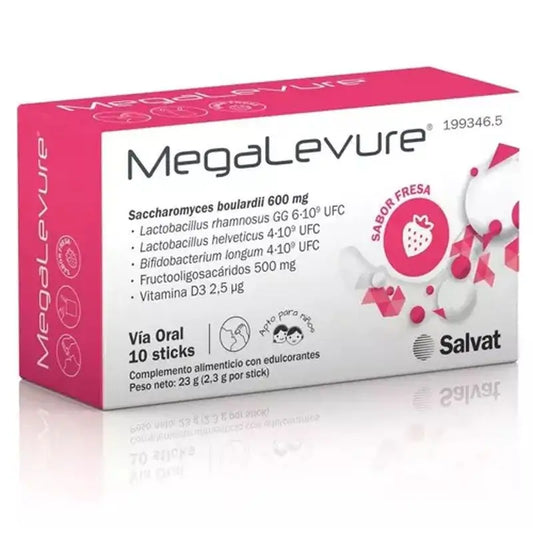 Salvat Megalevure Strawberry , 10 sticks