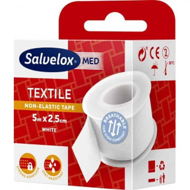 Salvet White Textile Tape - 5 M X 2,5 Cm