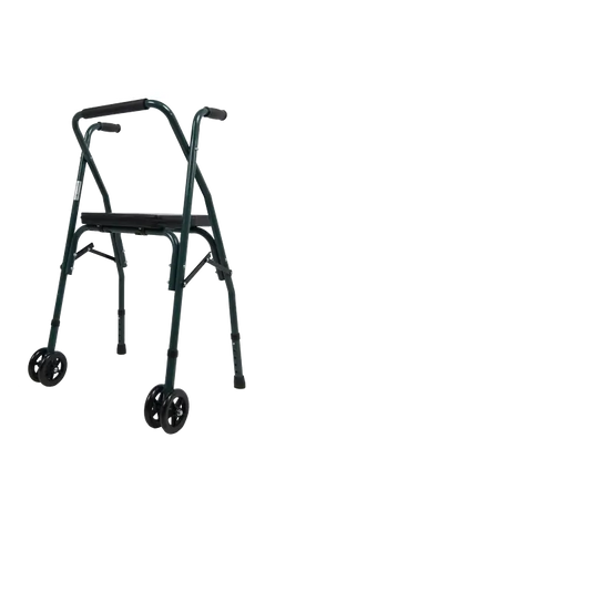 Sanitec Folding Walker With Seat And Front Wheels , 1 unit