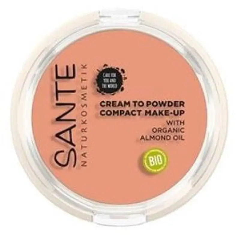 Sante Naturkosmetik Maquillaje Compacto Polvo-Crema 02 Warm Meadow 9Gr 