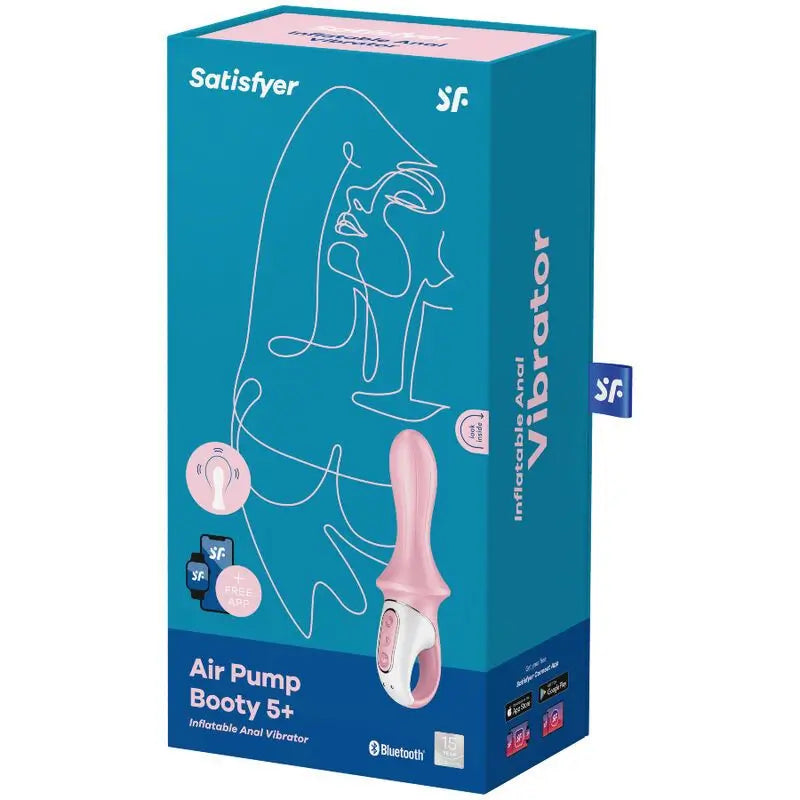 Satisfyer Connect Air Pump Booty 5+ Vibrador Anal Inflable - Rosa