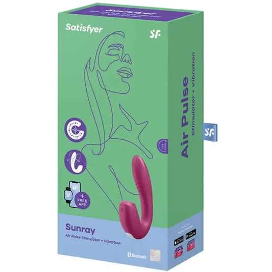 Satisfyer Connect Sunray Estimulador Y Vibrador App - Rojo